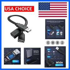2026 Upgraded】 USB 2.0 A Male to 2 Dual USB Female Jack Y Splitter Hub Power ... picture