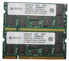 4GB (2x2GB) Centon RD703G01 2GB PC2-5300 Reg ECC CL5 DDR2 667Mhz SODIMM picture