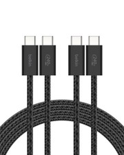 Belkin, USB C to C 240W Cable 2 Pack, 6.6ft Fast iPhone Charger Cord Black picture