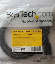 StarTech DISPLPORT6L 6ft DisplayPort Cable with Latches (20-pin) Male/Male picture