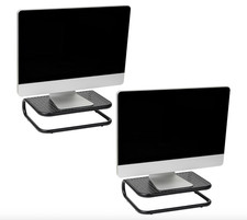 Mind Reader Metal Monitor Stand Riser with Chor d Management - gray picture