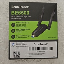 BrosTrend BE6500 USB WiFi 7 Adapter for Desktop PC Tri-Band Long Range picture