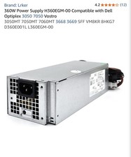 360W Power Supply H360EGM-00 Compatible with Dell Optiplex 3050 7050 picture