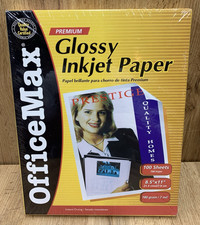 OfficeMax Premium Glossy Inkjet Photo Paper 8.5 x 11 100 Sheets SEALED picture