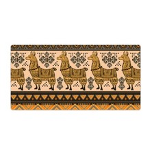 Desk Mat Gaming Premium Decoration Home Pad Asian Lama Pattern 120x60 picture