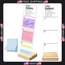 Monitor Memo Board with Removable Wooden Base Acrylic Portable Sticky Note picture