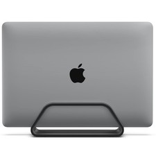 Black Aluminum Vertical Laptop Stand Personal Computer Desk Holder Organizer picture