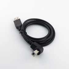 2x USB 2.0 A Male to USB B Male Up Angle Printer Cable Scanner Cord Black 3ft 1m picture