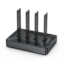 MiliPow 4-Bay M.2 NVME SATA SSD Enclosure Tool-Free, USB 3.2 Gen 2 10Gbps Ext... picture