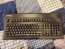 Vintage 1990s Dell AT101W Black Edition Mechanical Computer Keyboard Alps Switch picture