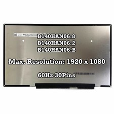 B140HAN06.8 B140HAN06.2 B140HAN06.B FHD 1920X1080 60Hz 100% sRGB IPS eDP 30 Pins picture