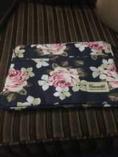 Canvaslife Laptop Sleeve Bag Navy Floral Flowers 13.5” X 9.5” picture