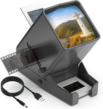 DIGITNOW 35mm Slide Viewer, 3X Magnification and Desk Top LED Lighted Gray picture
