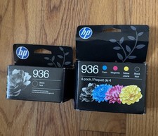 HP 936 Ink 4 Pack  + 1 Black Cyan Magenta Yellow Ink  Genuine EXP 2027/2028 picture