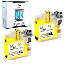 Compatiblee 2PK LC103 XL Yellow Ink fits Brother MFC-J245DW J285DW J4410DW picture