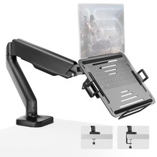 monTEK Laptop Arm Mount for Desk, 2-in-1 Monitor & Laptop Stand with Adjustab... picture