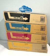Kyocra Mita TK-877 Original Complete Set 4 color Toner Cartridges KCMY NEW picture