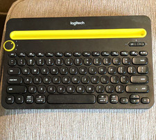 Logitech K480 Compact Bluetooth Multi-Device Keyboard, Black/Yellow, English picture