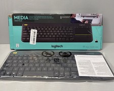 Logitech Media K400 Plus Wireless Touch Keyboard Built-in Touchpad Black Sealed picture