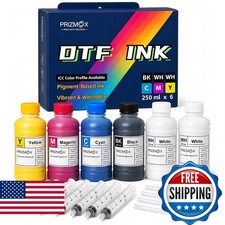 Prizmox DTF Ink 1500ML Combo Pack Pigment Ink Use DTF Film Heat Transfer picture