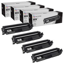 LD 4PK Replacement HP 30A CF230A Black Toner Cartridges LaserJet M203 MFP M227 picture