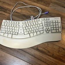 Vintage Microsoft KU-0045 X06-19331 Natural Keyboard Elite Ergonomic ps2 white picture