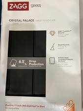 ZAGG Gear4 Crystal Palace Folio Case for iPad Pro 11 (4th/3rd/2nd Gen) - Black picture