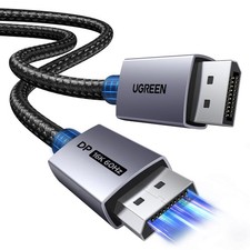 UGREEN 80Gbps 16K@60Hz 6.6FT [VESA Certified] DisplayPort Cable 6.6FT, Grey picture