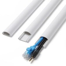 ZhiYo Cord Hider, Cable Hider for 1-2 Cords, M - 39in (3x L13in), White  picture