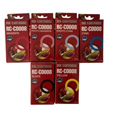 Ink Cartridges RC-C0008 New Black, Cyan, Magenta, Yellow For Canon Printer picture