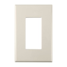 Construct Pro Single Gang Wall Plate with Screwless Face (Light Almond) picture