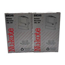2 Nu-Kote BM346 Okidata Microline 590 591 Replacement Ribbon 52106001 NIB Nukote picture