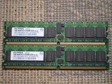 2GB (2x1GB) ELPIDA EBE10RD4ABFA-4A-E 1Rx4 PC2-3200R-333 ECC Registered Server picture