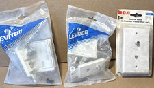 RCA White Wall Plate F-Type Coax & RJ-11 Jack RG59 75 Ohm 1142PX picture