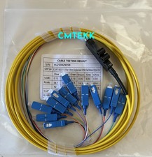 3m 12 Fiber SC/UPC Pigtail Fiber Optic OFNR Singlemode 0.9mm Flat Ribbon Cable picture