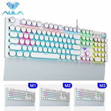 AUAL Square punk F2088 Black Switch Mechanical Keyboard 108 Keys Wired Hand Rest picture