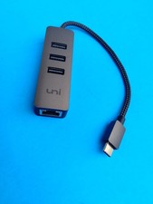 uni USB-C to Ethernet Adapter, Ethernet 1Gbps with 3 USB 3.0 4IN1 HUB picture