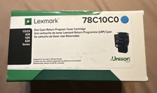 GENUINE LEXMARK 78C10C0 CYAN TONER CARTRIDGE - NEW 💙 picture