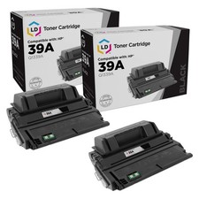 LD Compatible Replacements for HP 39A / Q1339A 2PK Black Toner Cartridges picture