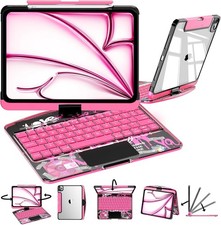 Transparent Keyboard Case for iPad Pro 13''/11'', iPad A16 11/10th 360°Rotation picture