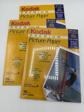 KODAK Premium Picture Paper 8.5x11 in. High Gloss 15ct Lot of 3 (SHIPS FREE) picture