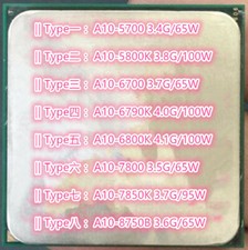 AMD A10-7700K A10-7800 A10-7850K A10-7860 A10-7870K A10-8750B A10-8850B CPU picture