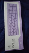 Gen Tek Ergonomic Wired Keyboard Purple Full Size Separate Number Pad picture