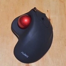 VTG Nulea M501 Wireless Trackball Mouse Bluetooth Ergonomic Red Ball No USB Read picture