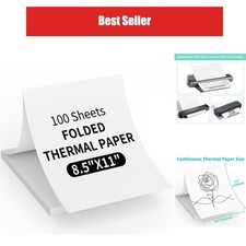 Thermal Printer Paper 8.5 x 11 US Letter Folding 100 Sheets for A4 Thermal picture