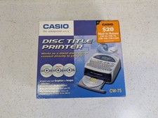 Casio CW-75 Disc Title Label Thermal Printer Brand New Unused Complete In Box picture