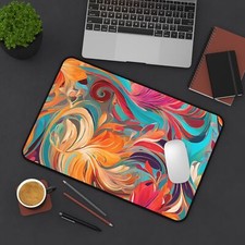 Bright Abstract Desk Mat – Vibrant Design for Office Decor, desk Accessories picture