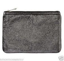 NEW Banana Republic Silver Leather Tablet Ipad Clutch Pouch Envelope Purse NWT picture