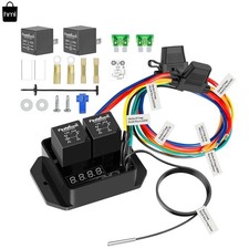 Universal Digital Thermatic Fan Switch Kit with 40A Control for Cars & Trucks picture