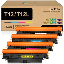 LeciRoba Compatible T12 T12L Toner Cartridge High Yield, 4PK picture